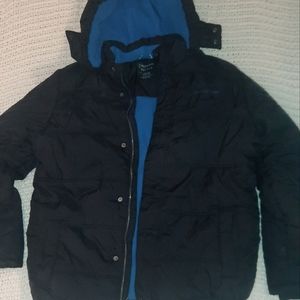 Boys black winter coat size LG 14/16
